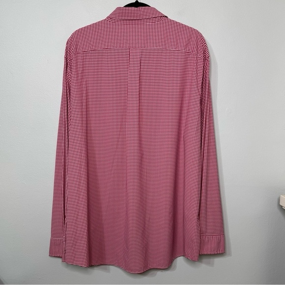 Vineyard Vines Performance Button Down Classic Fit Tucker Shirt Red White Checks - Picture 5 of 9